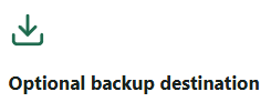Optionele back-upbestemming