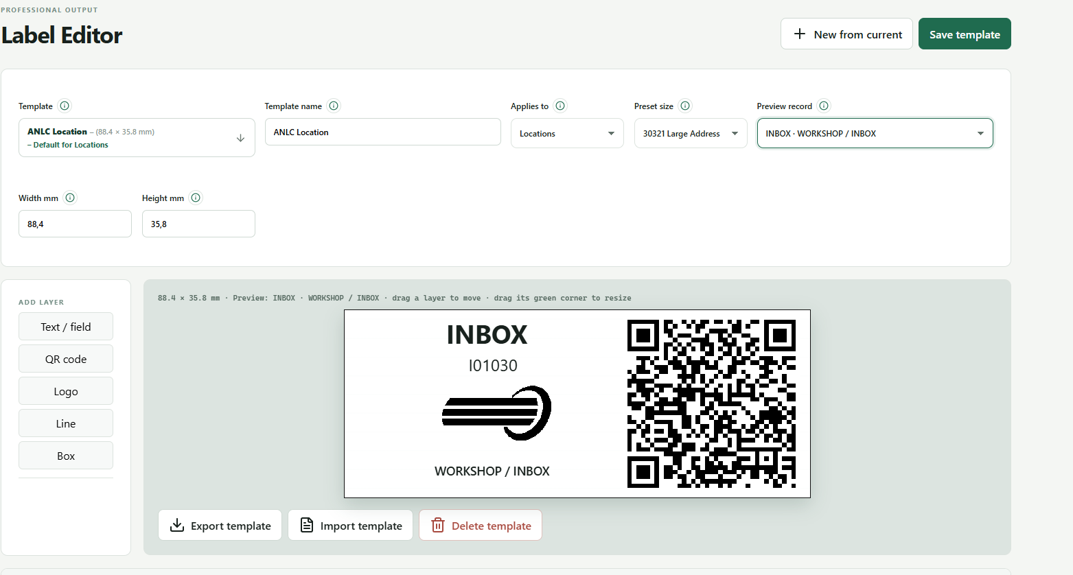 Label Editor